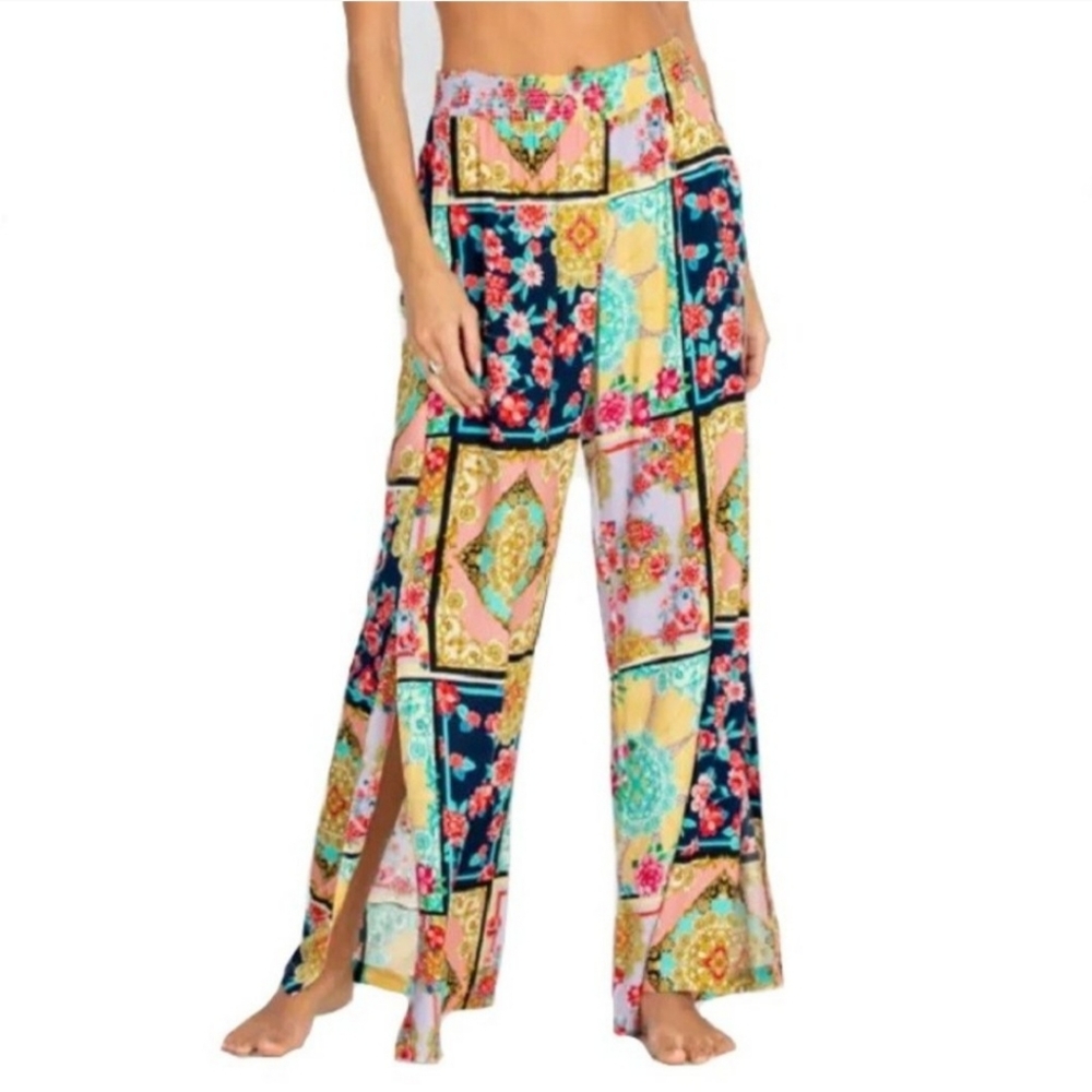 NWT Johnny Was Japer Smocked Waist Pant. Size XS